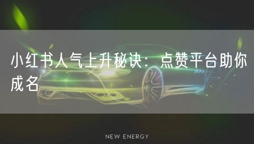 小红书人气上升秘诀：点赞平台助你成名
